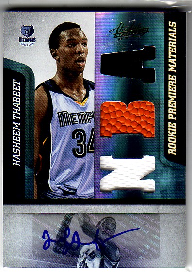 2009-10 Absolute Memorabilia #171 Hasheem Thabeet JSY AU/499 RC