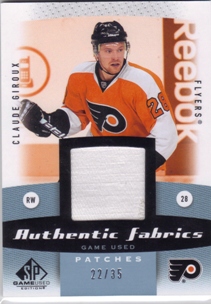 2010-11 SP Game Used Authentic Fabrics Patches #AFCG Claude Giroux