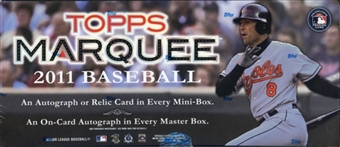 2011 Topps MARQUEE Baseball Factory Sealed HOBBY Series Box - 2 AUTOGRAPHS & 2 Relic Cards Per Box - In Stock 