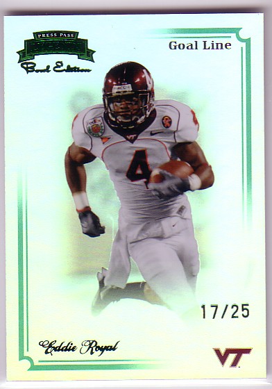 2008 Press Pass Legends Bowl Edition Goal Line Emerald #96 Eddie Royal
