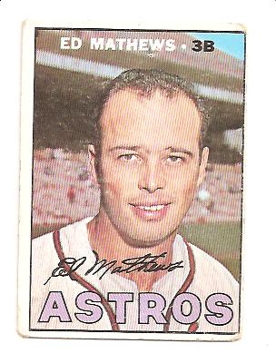 1967 Topps #166 Eddie Mathews