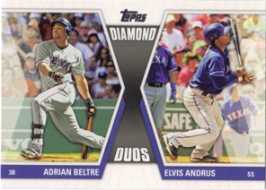 2011 Topps Diamond Duos Series 2 #DD9 Adrian Beltre/Elvis Andrus