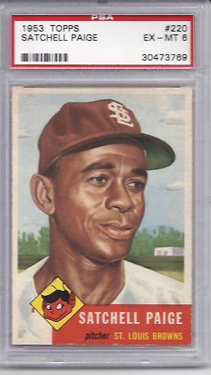 1953 Topps #220 Satchel Paige UER
