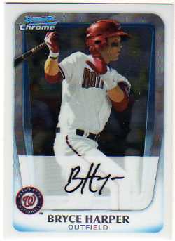 2011 Bowman Chome Prospects Hobby Baseball Base Set of 110 Cards - Bryce Harper
