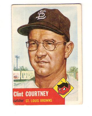 1953 Topps #127 Clint Courtney DP RC
