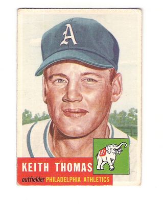 1953 Topps #129 Keith Thomas RC front image