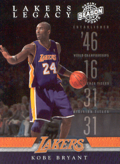 2009-10 Panini Season Update Lakers Legacy #1 Kobe Bryant