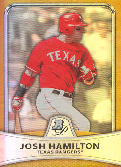 2010 Bowman Platinum Gold Refractors #17 Josh Hamilton