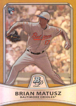 2010 Bowman Platinum Gold Refractors #31 Brian Matusz