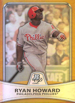 2010 Bowman Platinum Gold Refractors #62 Ryan Howard