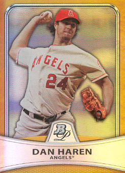 2010 Bowman Platinum Gold Refractors #80 Dan Haren