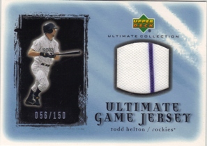 2001 Ultimate Collection Game Jersey #UTH Todd Helton