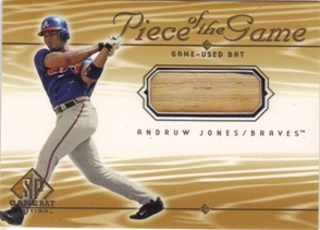 2001 SP Game Bat Edition Piece of the Game #AJ Andruw Jones