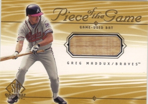 2001 SP Game Bat Edition Piece of the Game #GM Greg Maddux