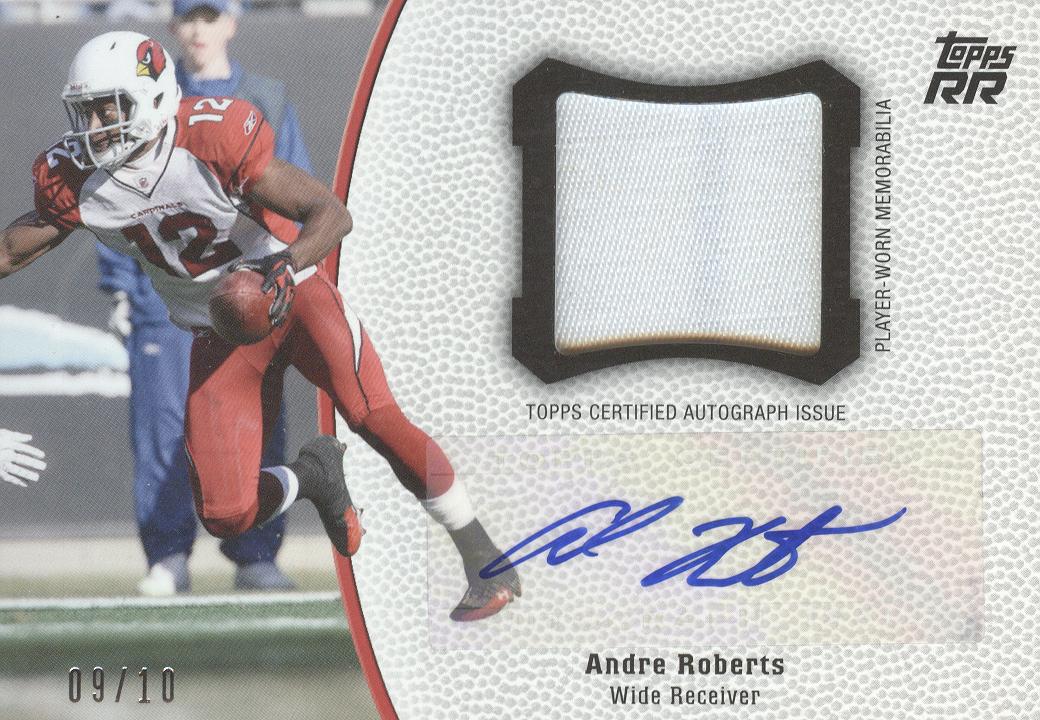 2011 Topps Rising Rookies Freshman Impressions Autograph Jerseys Patch #FIARAR Andre Roberts