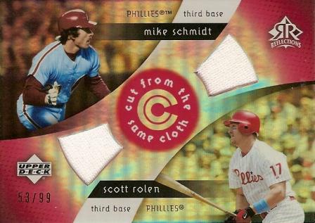 2005 Reflections Cut From the Same Cloth Dual Jersey Red #SR Mike Schmidt/Scott Rolen