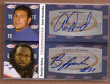 2010 SAGE Squared Dual Autographs #A25 Aaron Hernandez/Brandon Spikes