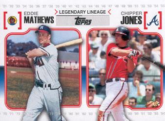 2010 Topps Legendary Lineage #LL34 Eddie Mathews/Chipper Jones