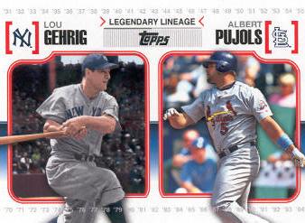 2010 Topps Legendary Lineage #LL42 Lou Gehrig/Albert Pujols