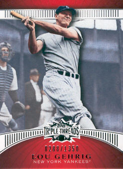 2010 Topps Triple Threads #88 Lou Gehrig