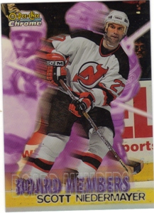 1998-99 OPC Chrome Board Members Refractors #B8 Scott Niedermayer