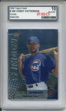 1999 Topps Finest #285 Corey Patterson Graded Gem Mint 10