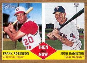 2011 Topps Heritage Then and Now #TN3 Frank Robinson/Josh Hamilton