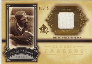 2005 SP Legendary Cuts Classic Careers Material Gold #AD Andre Dawson Jsy
