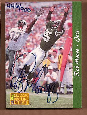 1993 Pro Line Live Autographs #26 Rob Moore/900