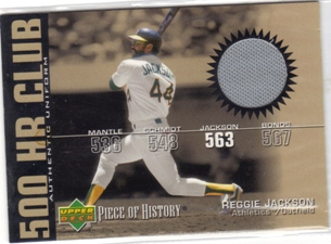 2002 UD Piece of History 500 Home Run Club Jersey #RJ Reggie Jackson