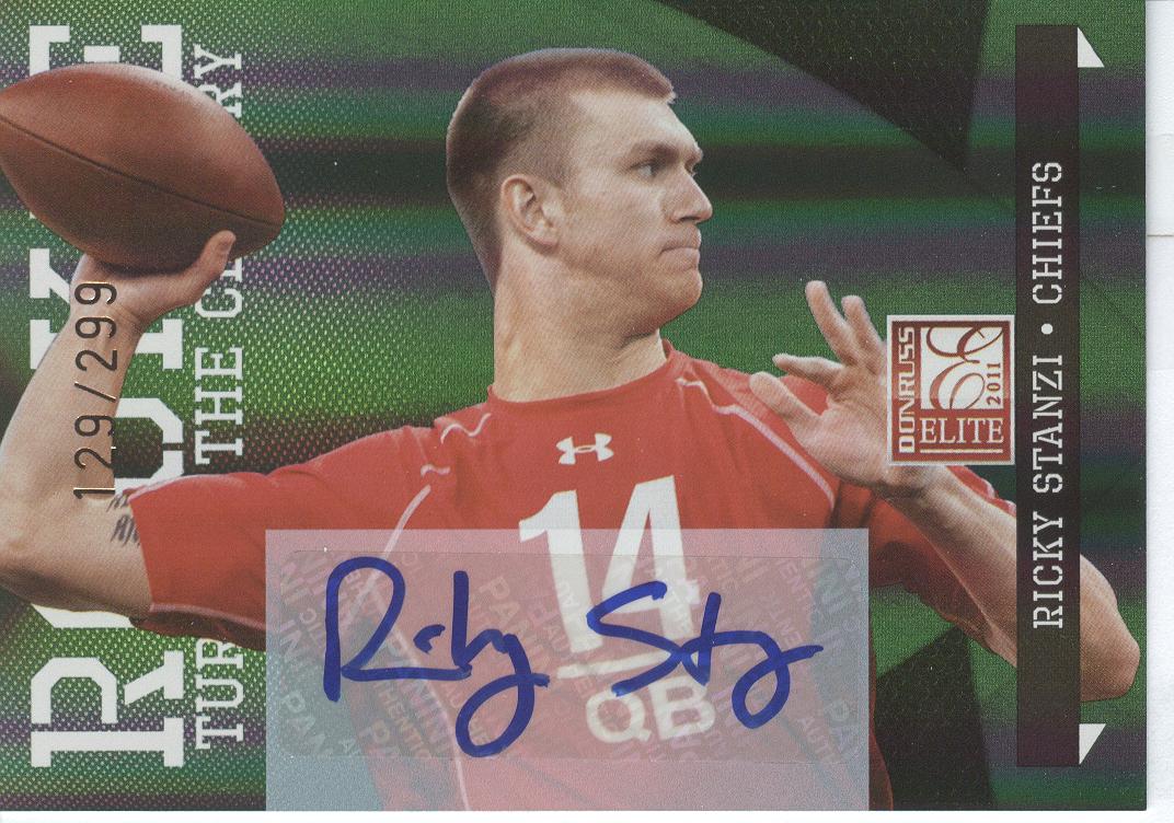 2011 Donruss Elite Turn of the Century Autographs #181 Ricky Stanzi/299