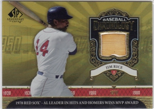 2006 SP Legendary Cuts Baseball Chronology Materials #RI Jim Rice Bat