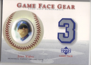 2003 Upper Deck Game Face Gear #JV Jose Vidro