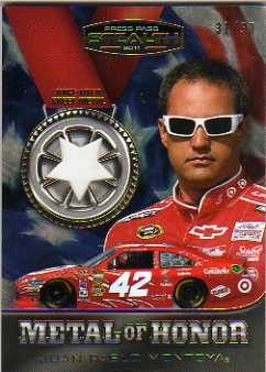 2011 Press Pass Stealth Metal of Honor Medal of Honor #BAJPM Juan Pablo Montoya