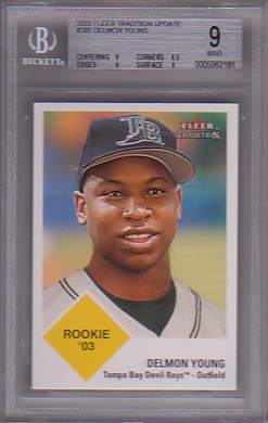 2003 Fleer Tradition Update #295 Delmon Young ROO RC