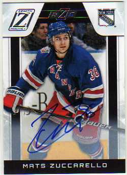 2010-11 Zenith #192 Mats Zuccarello  AU RC