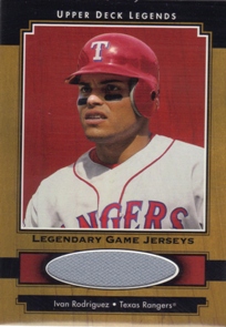 2001 Upper Deck Legends Legendary Game Jersey #JIR Ivan Rodriguez DP