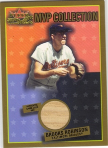 2002 Fleer Fall Classics MVP Collection Game Used Gold #BR Brooks Robinson Bat