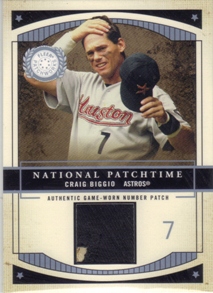 2003 Fleer Patchworks National Patchtime Number #CB Craig Biggio