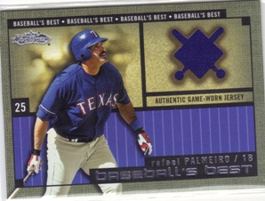 2002 Fleer Showcase Baseball's Best Memorabilia #6 Rafael Palmeiro Jsy