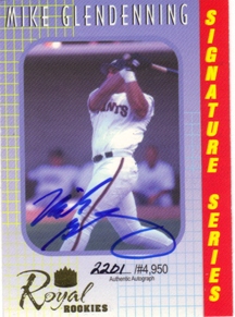 2000 Royal Rookies Autographs #16 Mike Glendenning