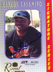 2000 Royal Rookies Autographs #25 Carlos Casimiro UER
