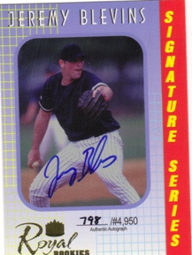 2000 Royal Rookies Autographs #26 Jeremy Blevins