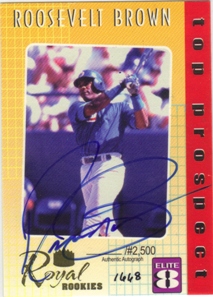 2000 Royal Rookies Elite Eight Autographs #1 Roosevelt Brown