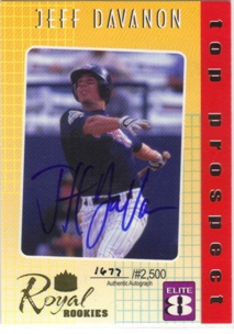 2000 Royal Rookies Elite Eight Autographs #5 Jeff DaVanon