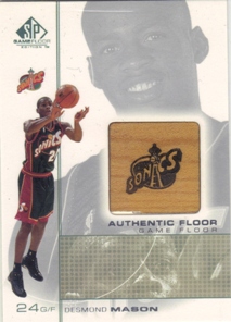 2000-01 SP Game Floor Authentic Floor #DE Desmond Mason