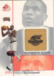 2000-01 SP Game Floor Authentic Floor #MT Dikembe Mutombo