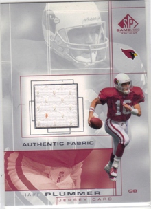 2001 SP Game Used Edition Authentic Fabric #JP Jake Plummer