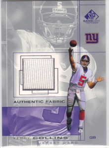 2001 SP Game Used Edition Authentic Fabric #KC Kerry Collins