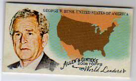2008 Topps Allen and Ginter Mini World Leaders #WL49 George W. Bush